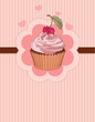 Vector: Beautiful cupcake place card Beautiful cupcake place card