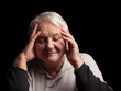 Senior woman with headache