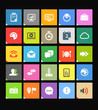Web color tile interface template with modern business and socia