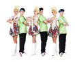 dancer team wearing a folk ukrainian costumes
