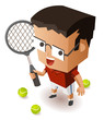 Kid training Tennis