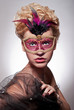 Photo: Beautiful woman in Venetian mask Beautiful woman in Venetian mask