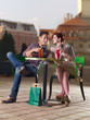 beautiful couple resting