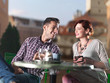 beautiful couple at coffee