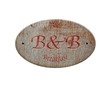 Wooden sign of Bed and Breakfast.