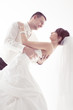 Wedding couple, Groom and bride happy smiling and dancing