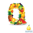 Vector Alphabet From Fruit. Letter Q