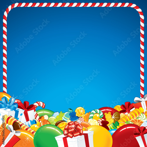 Vector: Template for Happy Birthday Greeting Card. Vector Template for Happy Birthday Greeting Card. Vector