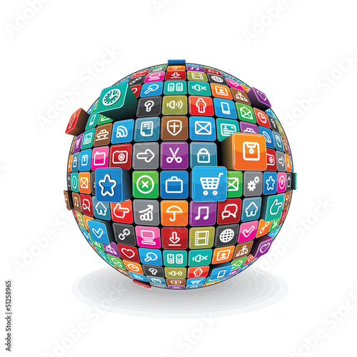 Vector: Sphere from Apps Icons Vector Sphere from Apps Icons Vector