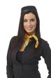 Photo: Portrait of pretty air hostess smiling Portrait of pretty air hostess smiling