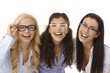 Beautiful girls in glasses