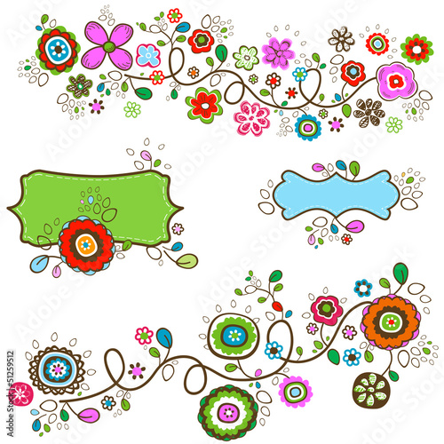 Vector: summer flowers summer flowers