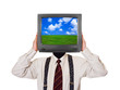 Photo: Man with tv screen for head Man with tv screen for head