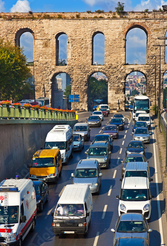 Photo: Car traffic at Istanbul Turkey Car traffic at Istanbul Turkey