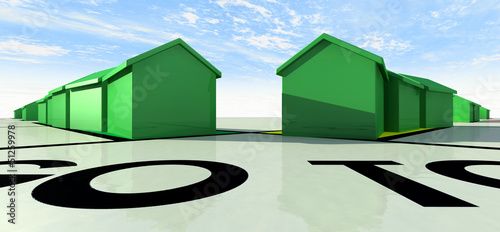 Illustration: Monopoly Houses On A Board Monopoly Houses On A Board