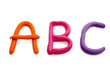 ABC aus Plastilin