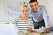 Portrait of smiling successful architects