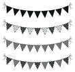 a set of four lines of bunting