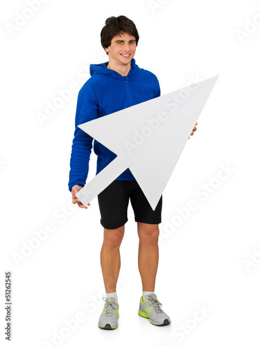 Photo: Young Man Holding An Arrow Young Man Holding An Arrow