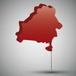 map of Belarus in form of a balloon
