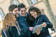 Group of Friends with Digital Tablet