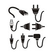 plug cable icons sets