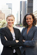 Portrait Of Two Businesswomen Outside Office