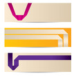 Banner set on white background