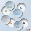 Abstract paper infografics. Internal and external data concept