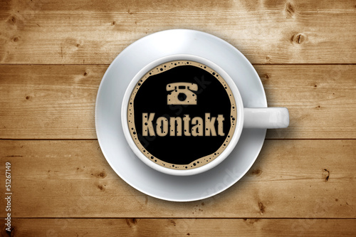 Photo: Kaffeetasse mit Kontakt Kaffeetasse mit Kontakt