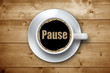 Kaffeetasse mit Pause