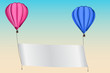 An announcement in a hot air balloon