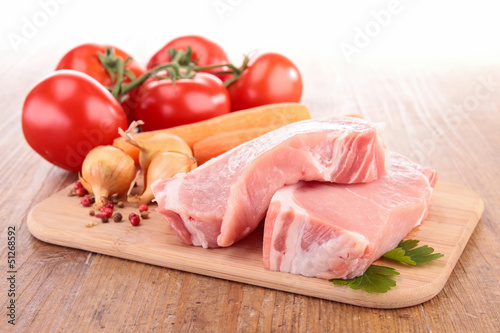 Photo: raw meat and ingredient raw meat and ingredient