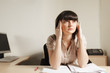 Concentrated businesswoman