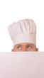 Chef with a board