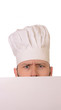 Chef with a board