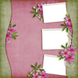 Card for the holiday  with flowers on the abstract background