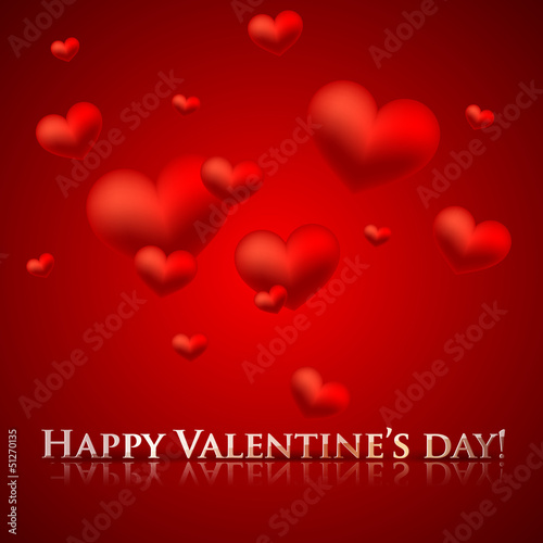 Vector: happy valentine’s day. holiday background with red hearts happy valentine’s day. holiday background with red hearts