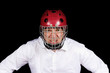 Photo: Business-Punk mit Rugby-Helm Business-Punk mit Rugby-Helm