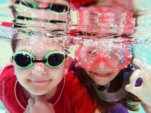 Photo: Enfants sous l'eau Enfants sous l'eau