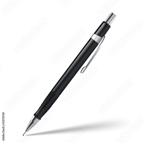 Vector: modern plastic pencil on white modern plastic pencil on white