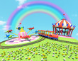 parco divertimenti con arcobaleno parco divertimenti con arcobaleno