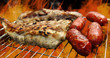 Costillas de cerdo y chorizo.