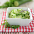 Salat aus grünen Gurken