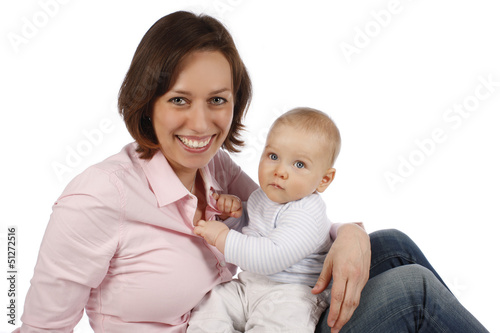 Photo: Glückliche Mutter mit Baby - happy mother with baby Glückliche Mutter mit Baby - happy mother with baby