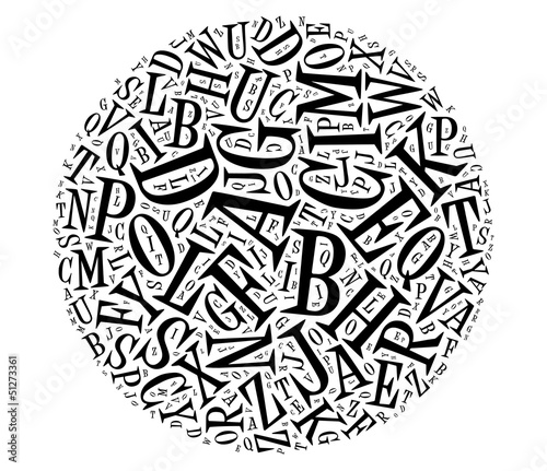 Illustration: Alphabet background Alphabet background