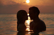 Silhouette Of Romantic Couple ...