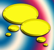 3d golden speech bubbles illustration