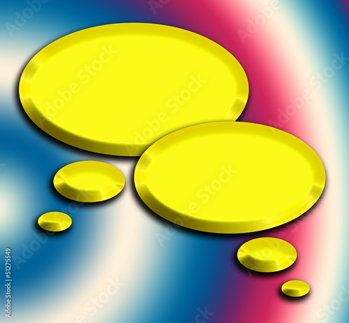 Illustration: 3d golden speech bubbles illustration 3d golden speech bubbles illustration