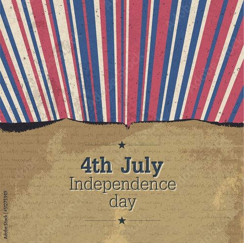 Vector: Retro 4th july poster with rays. Vector, EPS10 Retro 4th july poster with rays. Vector, EPS10